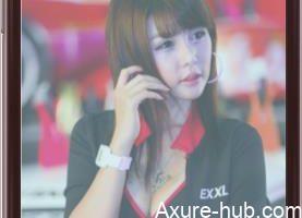 Axure 美女浏览原型，内含：多层动态面板嵌套，拖动时函数设定边界