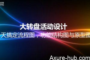 大转盘活动设计：一天搞定流程图，功能结构图与原型图