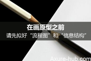 在画原型之前，请先拟好“流程图”和“信息结构”
