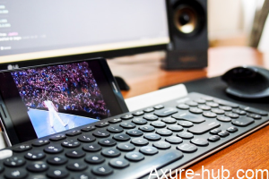 Axure教程：横轴动态滚动通知公告设计